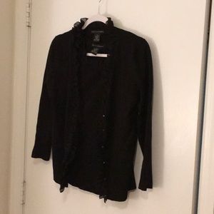 Black shell and cardigan